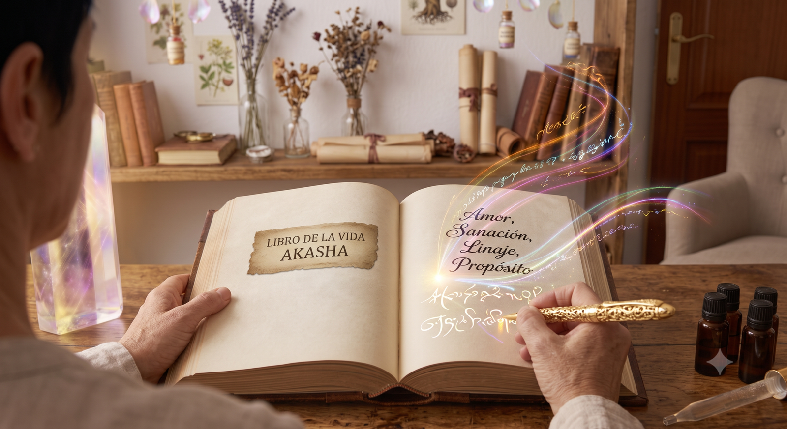 canalización de una lectura de registros akáshicos en karmadana en Porriño
